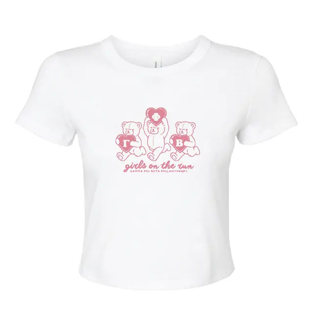 Gamma Phi Beta Teddy Bears Holding Hearts Philanthropy Shirt 2