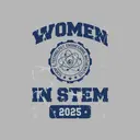 Women in STEM Atomic Logo in Navy PR Shirt