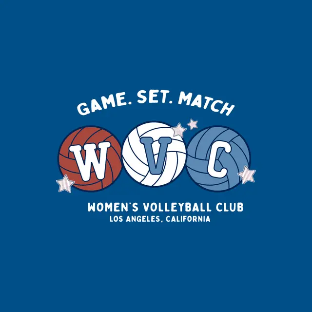 Women's Volleyball Game Set Match Text PR Crewneck
