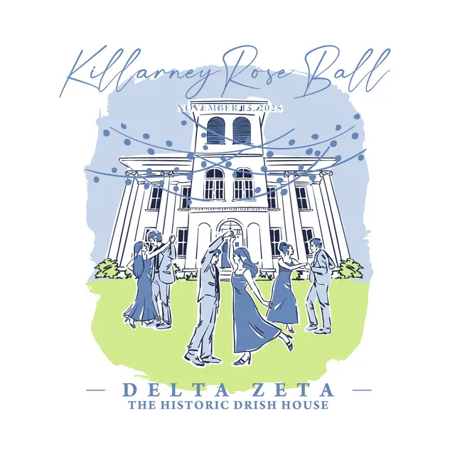 Delta Zeta Dancing Scene Killarney Rose Ball Shirt