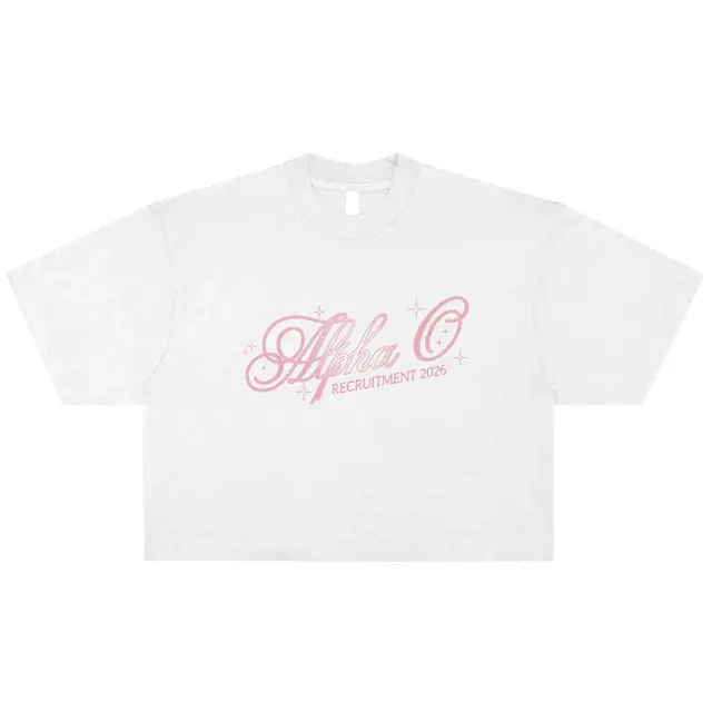 Alpha Omicron Pi Elegant Script Recruitment Shirt 2
