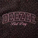 Delta Zeta Leopard Print Block Text Bid Day Hoodie