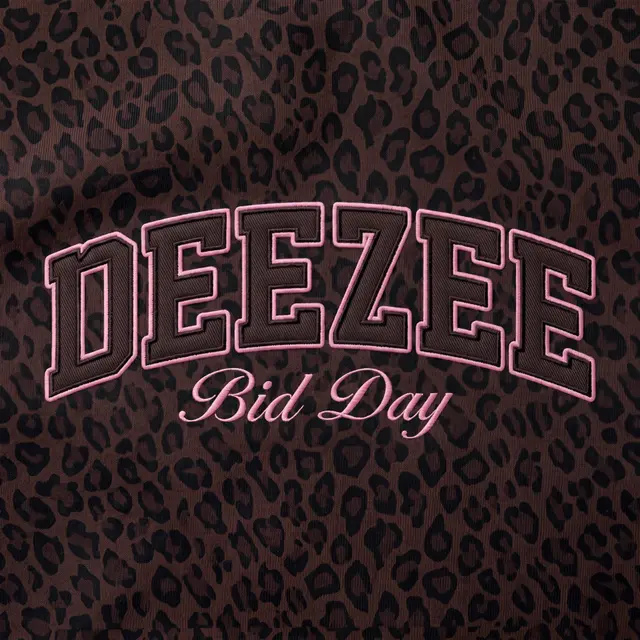 Delta Zeta Leopard Print Block Text Bid Day Hoodie