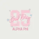 Alpha Phi Pink Number and Script Text Bid Day Shirt