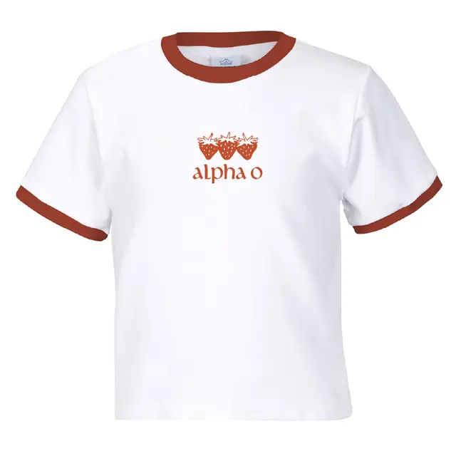 Alpha Omicron Pi Strawberry Graphic PR Shirt 2