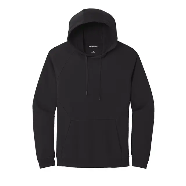 Sport-Tek Lightweight French Terry Pullover Hoodie st272 Black Front