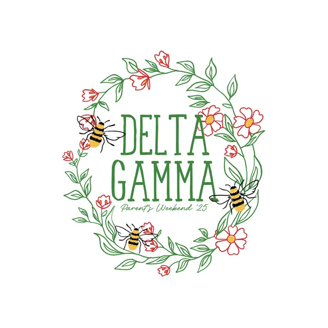 Delta Gamma Floral Wreath Parent's Weekend Crewneck