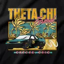 Theta Chi Retro Car Palm Graphic Formal Hoodie
