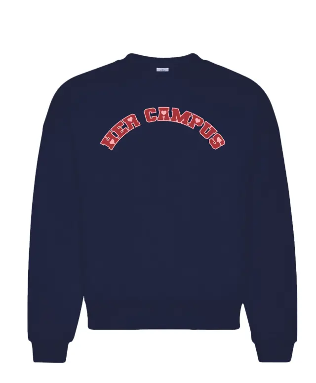 Her Campus Arched Block Lettering PR Crewneck