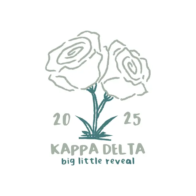 Kappa Delta Rose Sketch Big Little Reveal Shirt