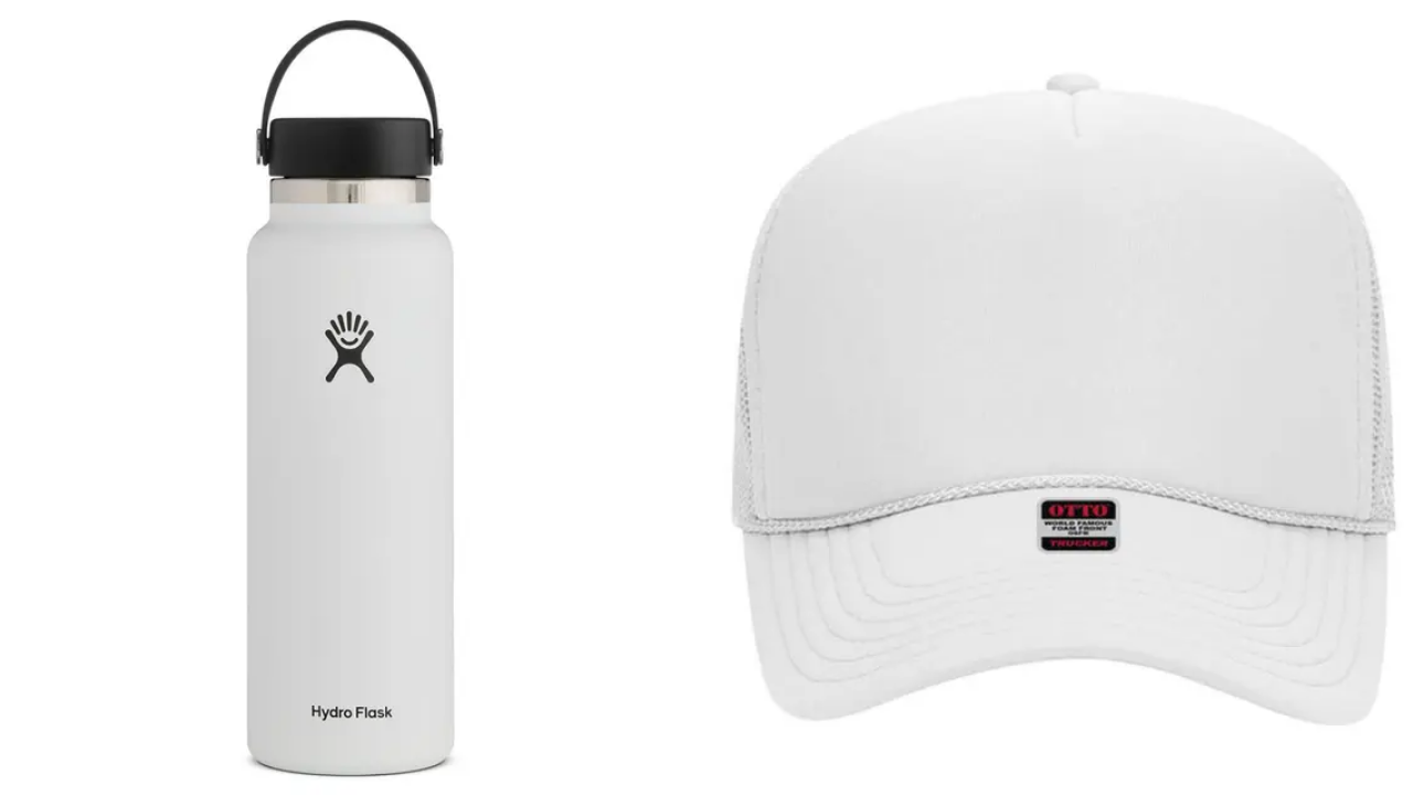 Hydroflask Tumbler and Otto Trucker Cap