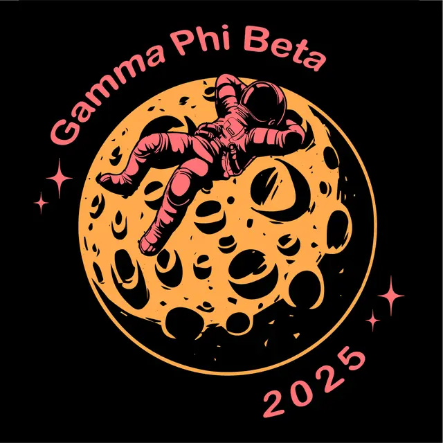 Gamma Phi Beta Astronaut on Moon PR Shirt