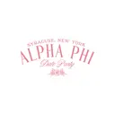 Alpha Phi Arched Pink Text Date Party Tank