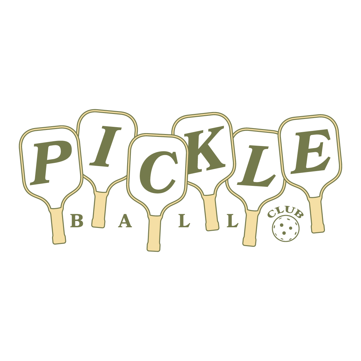 Pickleball Club Pickleball Text on Paddles Illustration PR Crop Top ...