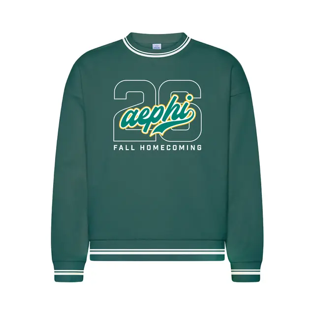 Alpha Epsilon Phi Hand Drawn Script Fall Homecoming Crewneck 2