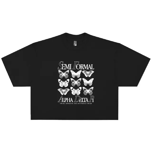 Alpha Delta Pi Butterfly Pattern Semi Formal Shirt 2