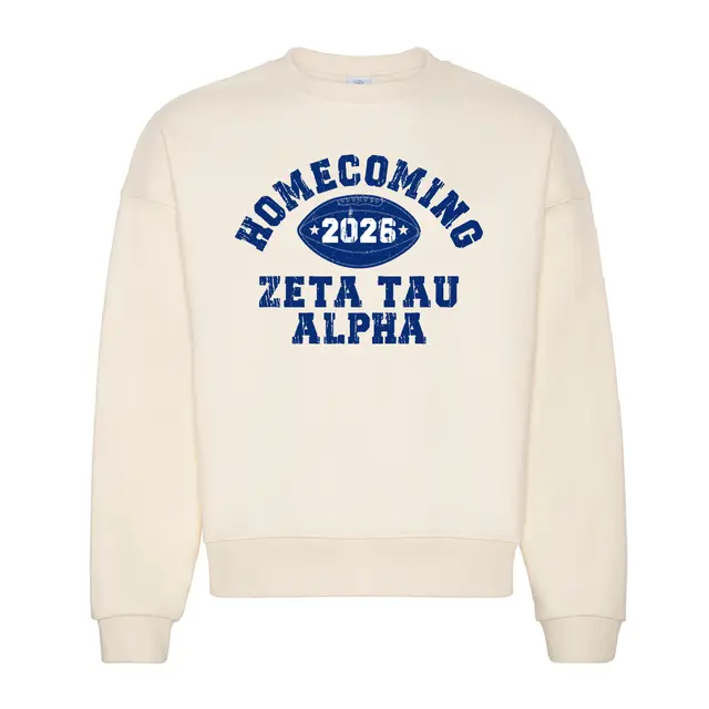 Zeta Tau Alpha Football Graphic Homecoming Crewneck 2