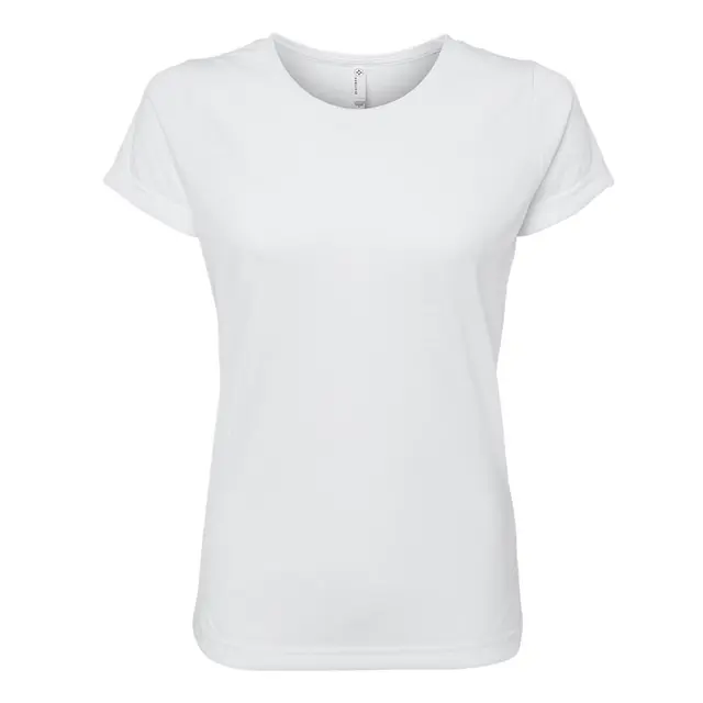 SubliVie Women's Polyester Sublimation Tee White Front