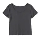 US Blanks Ladies' Recycled Scoop Blouse Anthracite Front