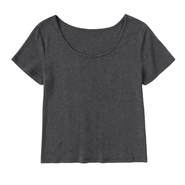 US Blanks Ladies' Recycled Scoop Blouse Anthracite Front