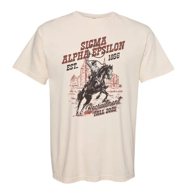 Sigma Alpha Epsilon Cowboy Rider Fall Recruitment Shirt 2