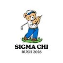 Sigma Chi Golfing Teddy Rush Crewneck