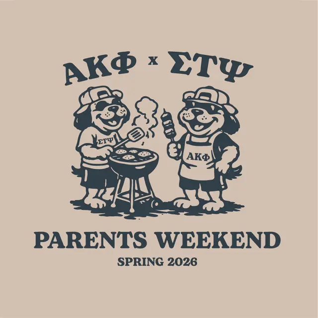 Alpha Kappa Phi Cartoon Dogs Grill Parents Weekend Shirt