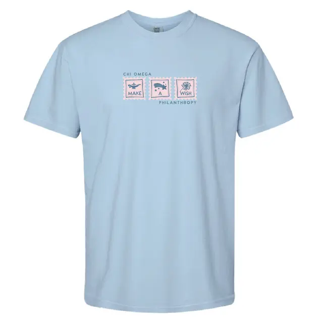 Chi Omega Stamp Design Philanthropy Shirt 2