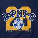 Alpha Phi Omega Outlined Text Rush Crewneck