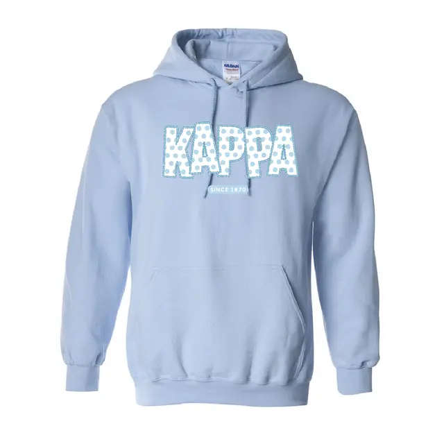 Kappa Kappa Gamma Polka Dot Text PR Hoodie 2