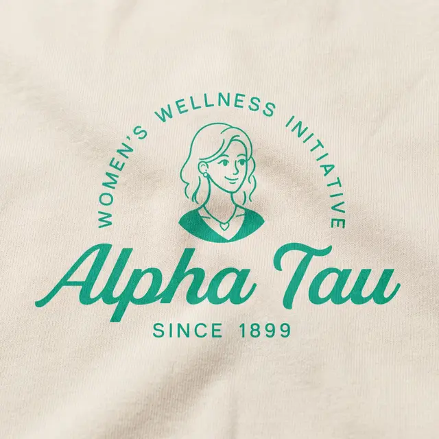 Alpha Sigma Tau Woman Illustration Philanthropy Sweater