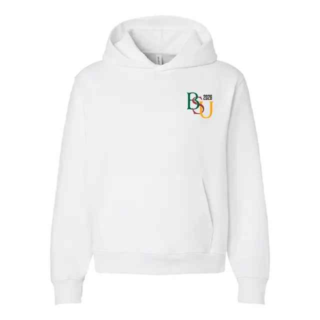 Black Student Union Serif Text Initials PR Hoodie 2