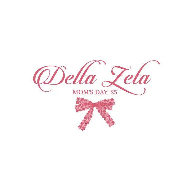Delta Zeta Floral Bow Script Parent's Weekend Shirt