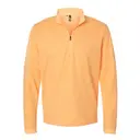 Adidas Men's 3-Stripes Quarter-Zip Sweater Pullover Acid Orange Melange Front
