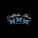 Alpha Gamma Delta Elegant Script with Blue Butterflies Big Little Reveal Shirt