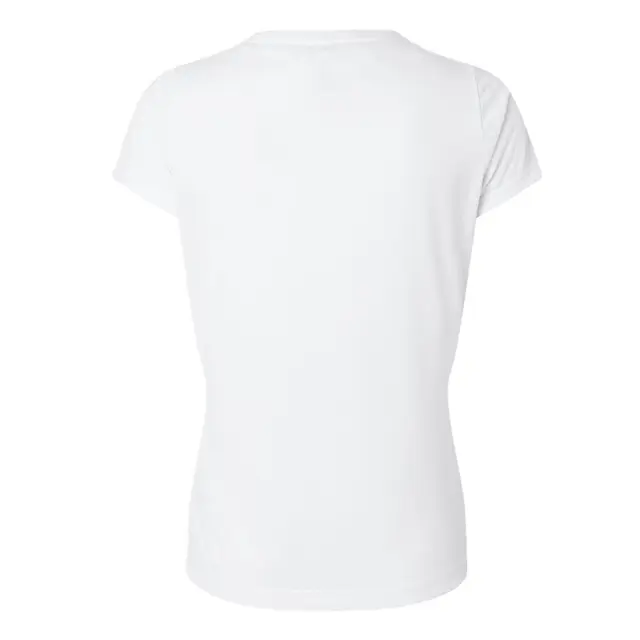 SubliVie Women's Polyester Sublimation V-Neck Tee White Back