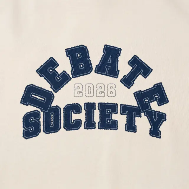 Debate Society Arched Text PR Hoodie