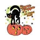 Sigma Kappa Black Cat and Pumpkin Hayride Crewneck