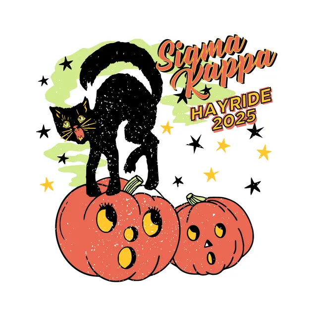 Sigma Kappa Black Cat and Pumpkin Hayride Crewneck
