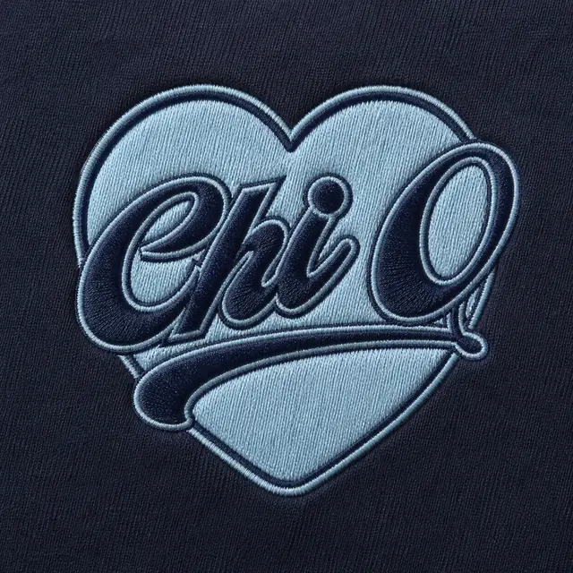 Chi Omega Blue Heart Illustration PR Sweater