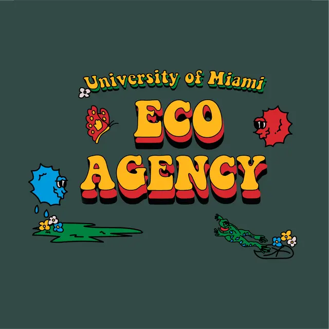 Eco Agency Bold Text with Nature Icons PR Shirt