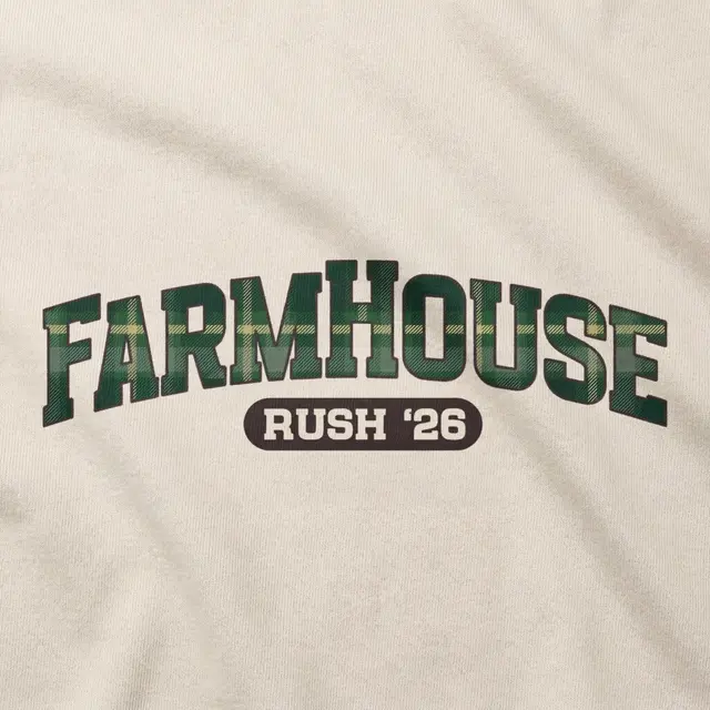 Farmhouse Plaid Lettering Rush Sweater