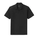 SPORTTEK  POSICHARGE  TRI-BLEND WICKING POLO Black Triad Solid Front