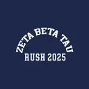 Zeta Beta Tau Arched White Font Rush Hoodie