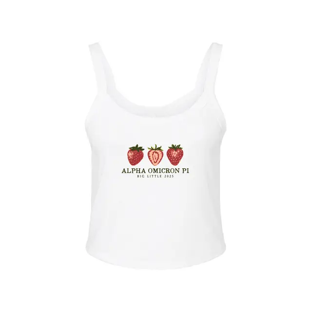 Alpha Omicron Pi Strawberry Trio Big Little Tank 2