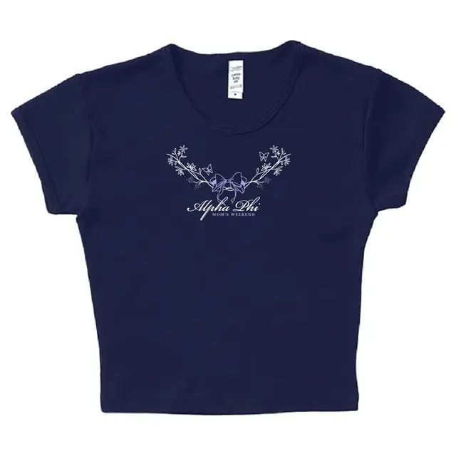 Alpha Phi Elegant Bow and Floral Parents Weekend Shirt 2