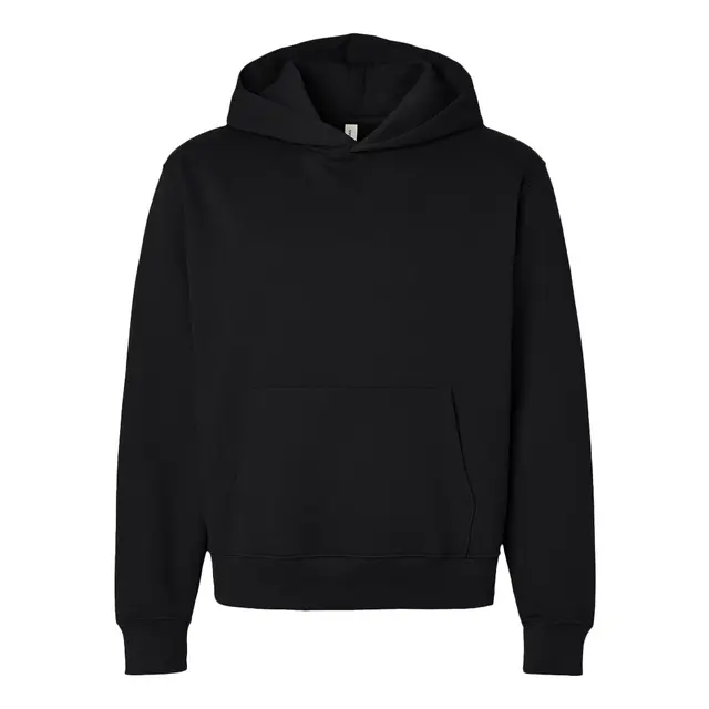 Bella + Canvas Unisex 10-Ounce Heavyweight Pullover Hoodie Black Front