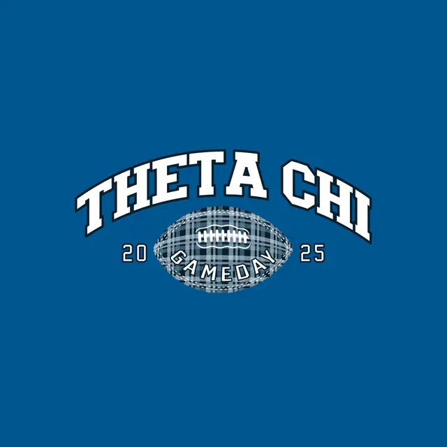 Theta Chi Plaid Football Graphic Game Day Hoodie