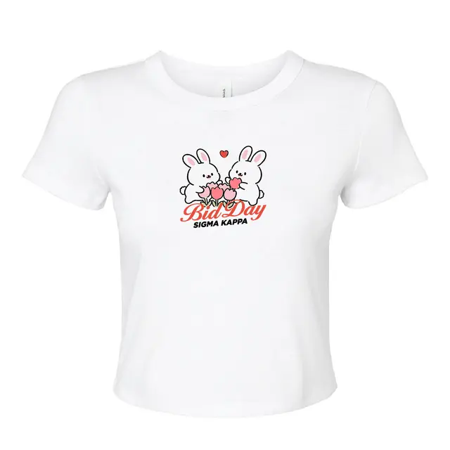 Sigma Kappa Cute Bunny and Tulip Bid Day Shirt 2