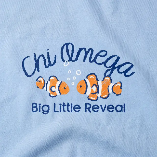 Chi Omega Playful Clownfish Big Little Reveal Tank
